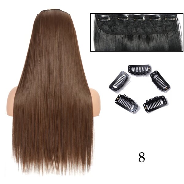 Queue de cheval synthétiques pour femme, postiche longue, lisse