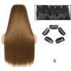 Queue de cheval synthétiques pour femme, postiche longue, lisse
