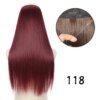 perruque synthétique naturelle sans Clips, postiche synthétique longue et lisse