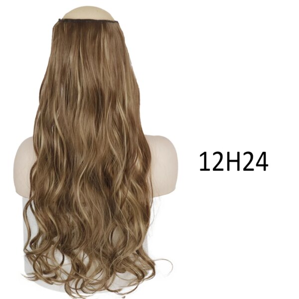 perruque synthétiques à 5 Clips, coiffures naturelles longues et ondulées