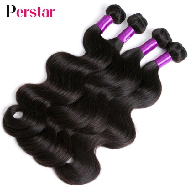 tissage bresilien naturel Remy Body Wave – Perstar, 8-28 pouces