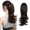 extension cheveux Synthétiques à Pince avec Bande Élastique, Fausse Queue de Cheval