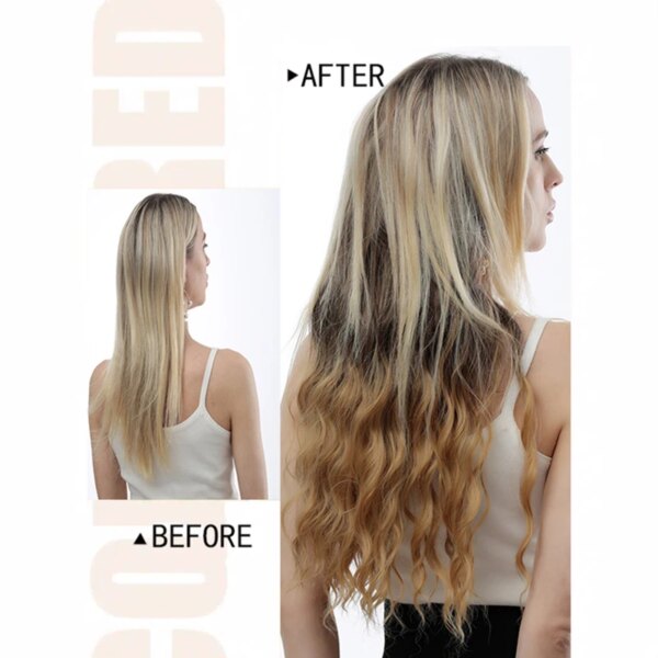 Perruque synthetique à cinq calories, faux cheveux naturels, sans piste