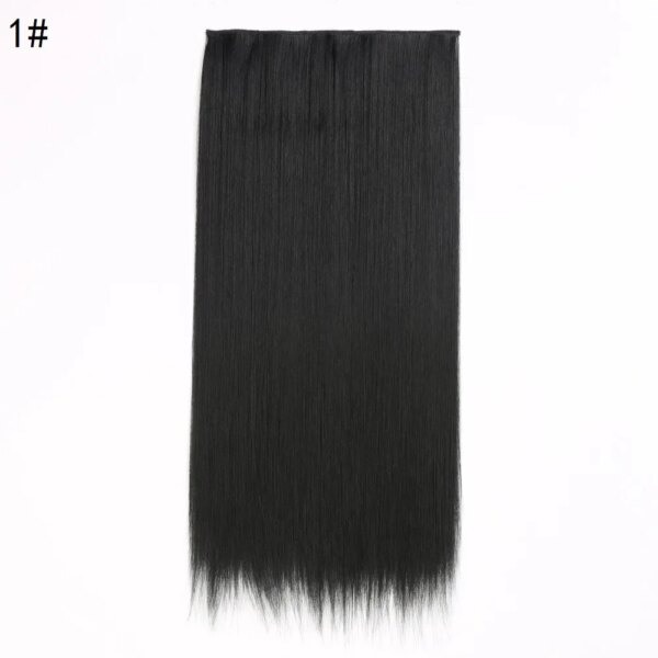 Perruque synthetique à cinq calories, faux cheveux naturels, sans piste