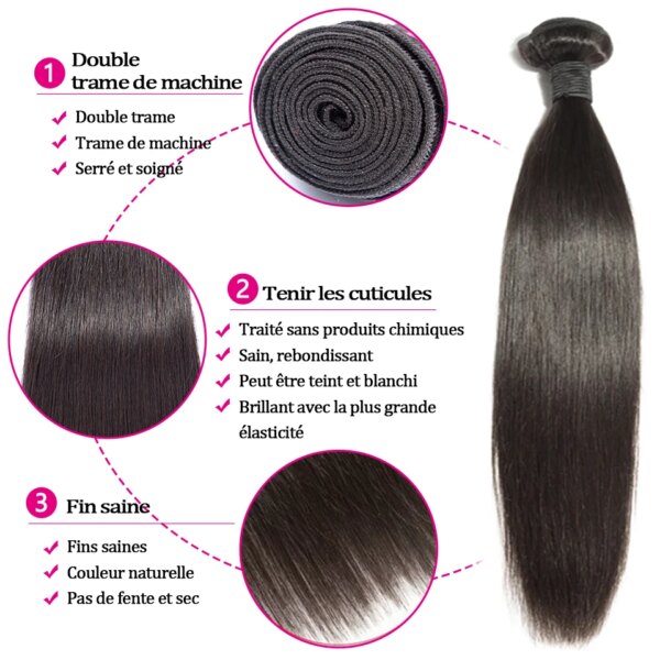 extension cheveux 30 32 Pouce Tissage Bresilien
