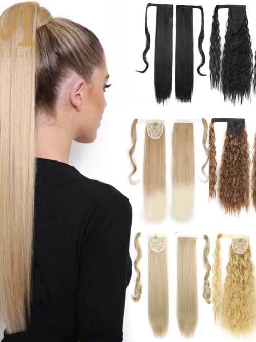 extension cheveux synthétique longue et lisse