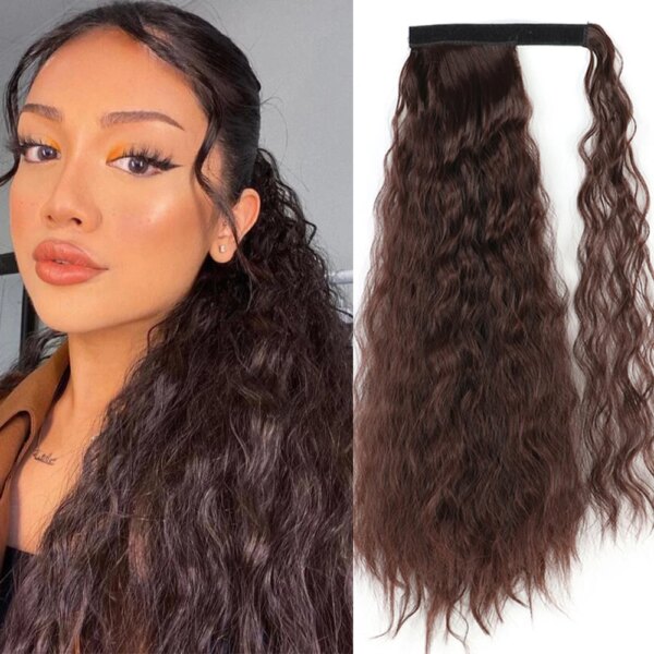 extension cheveux synthétique longue et lisse