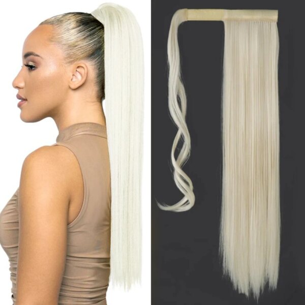 extension cheveux synthétique longue et lisse