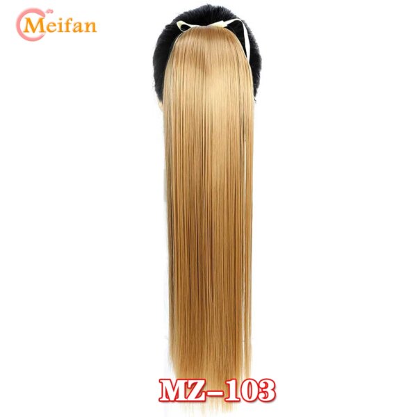 extension cheveux synthétiques, postiche Afro longue, crépue et bouclée, queue de cheval avec pince à cordon