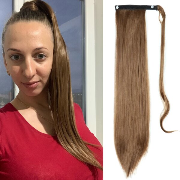 extension cheveux synthétique longue et lisse