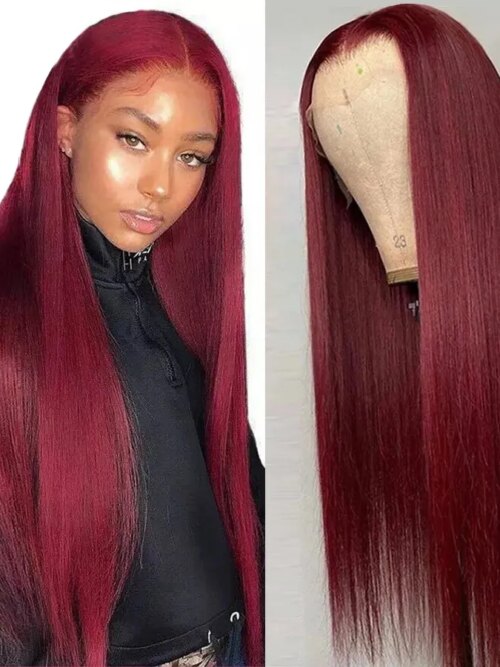 perruque femme Lace Frontal Wig Remy naturelle lisse
