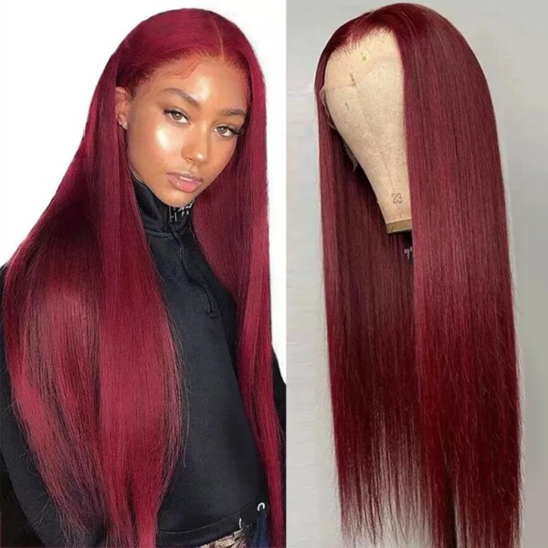 perruque femme Lace Frontal Wig Remy naturelle lisse