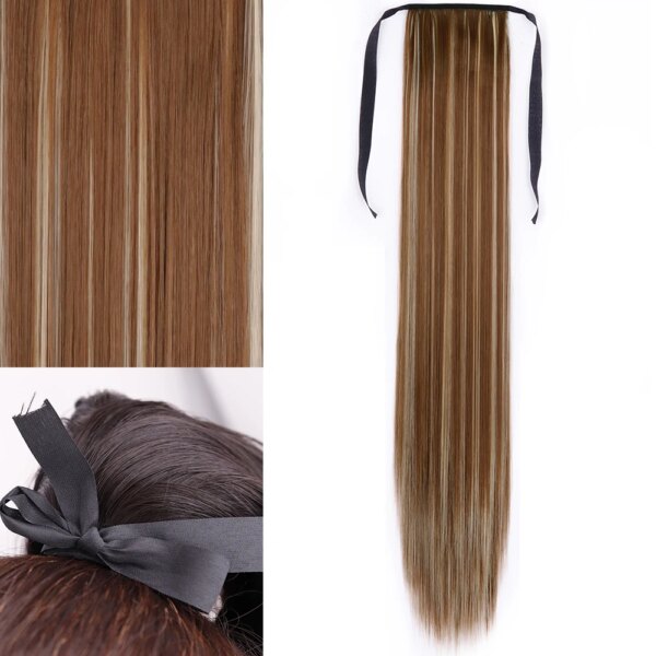 extension cheveux synthétique longue et lisse