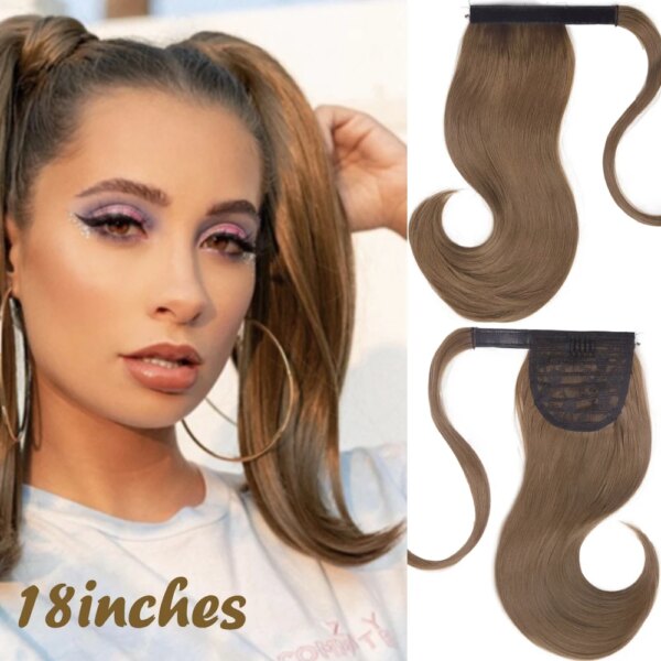extension cheveux synthétique longue et lisse