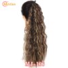 extension cheveux synthétiques, postiche Afro longue, crépue et bouclée, queue de cheval avec pince à cordon