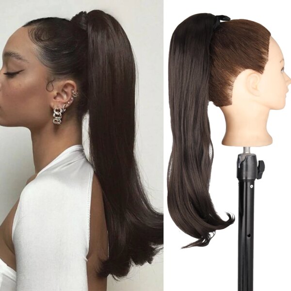 extension cheveux synthétique longue et lisse