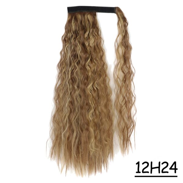 extension cheveux Synthétiques, Queue de Cheval Longue et Lisse