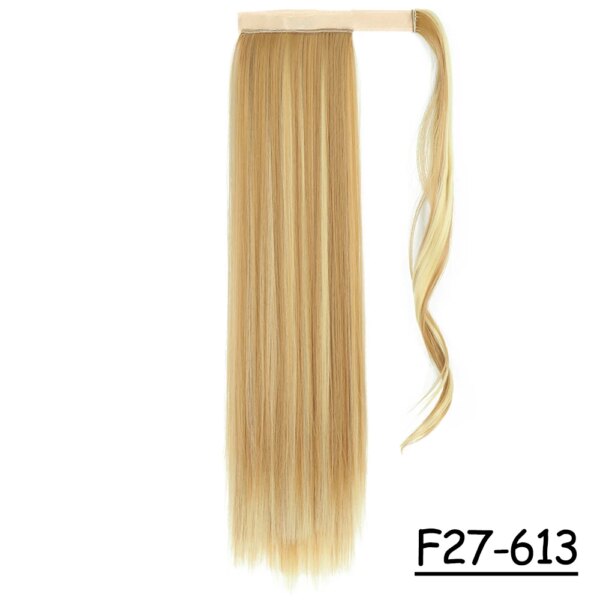 extension cheveux Synthétiques, Queue de Cheval Longue et Lisse