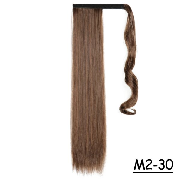 extension cheveux Synthétiques, Queue de Cheval Longue et Lisse