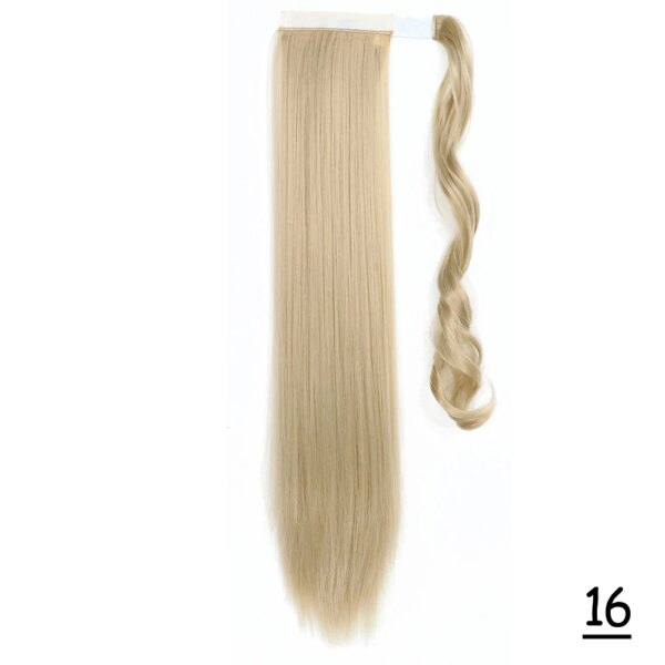 extension cheveux Synthétiques, Queue de Cheval Longue et Lisse