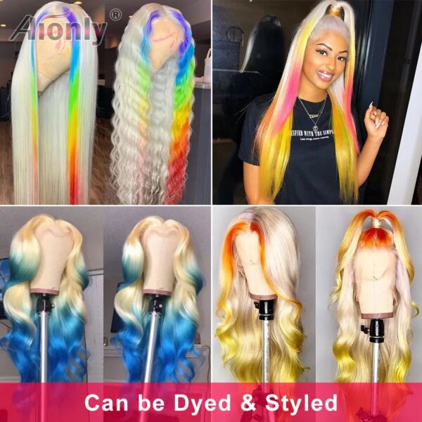 Perruque Lace Frontal Wig 613 naturelle Blonde