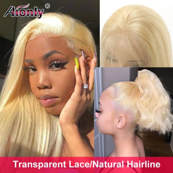 Perruque Lace Frontal Wig 613 naturelle Blonde