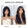 extension cheveux synthétiques en forme de V pour femmes