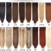extension cheveux synthétiques à Clips, postiche lisse de 22 pouces