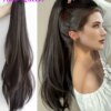 extension cheveux Synthétique Longue et Lisse