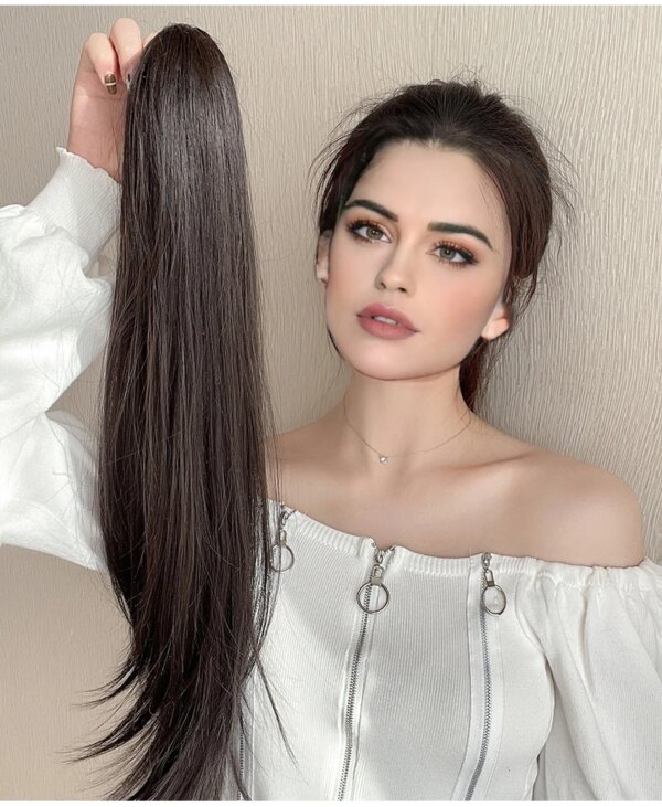 extension cheveux Synthétique Longue et Lisse