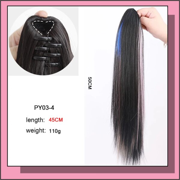 extension cheveux Synthétique Longue et Lisse