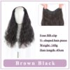 extension cheveux synthétiques en forme de V pour femmes