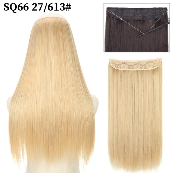 extension cheveux synthétiques invisibles, naturelles, ondulées