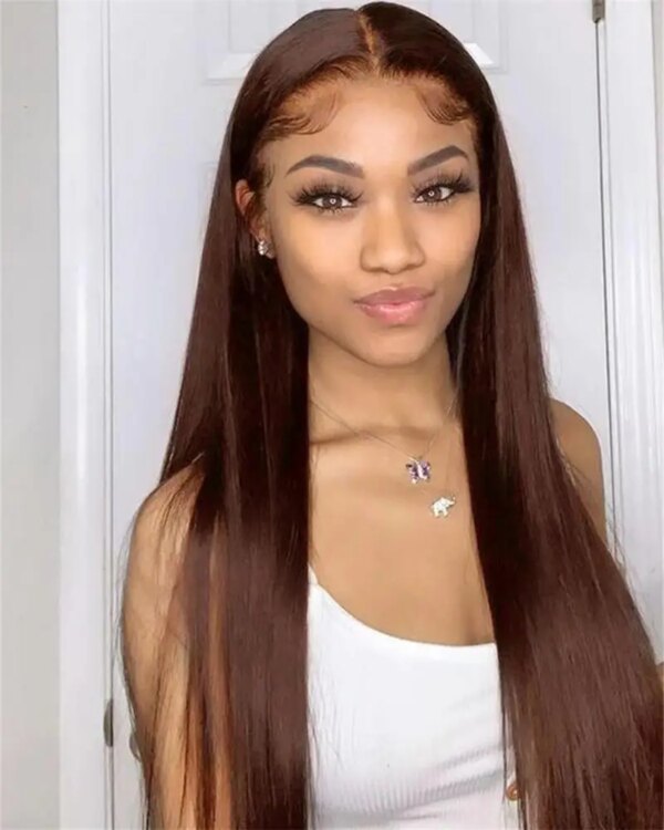 perruque cheveux naturels Lace Frontal Wig Remy naturelle