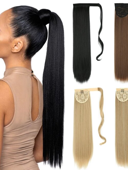 extension cheveux synthétiques bouclées, 22-32 pouces