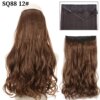extension cheveux synthétiques invisibles, naturelles, ondulées