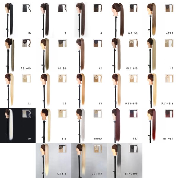 extension cheveux – queue de cheval synthétique longue bouclée