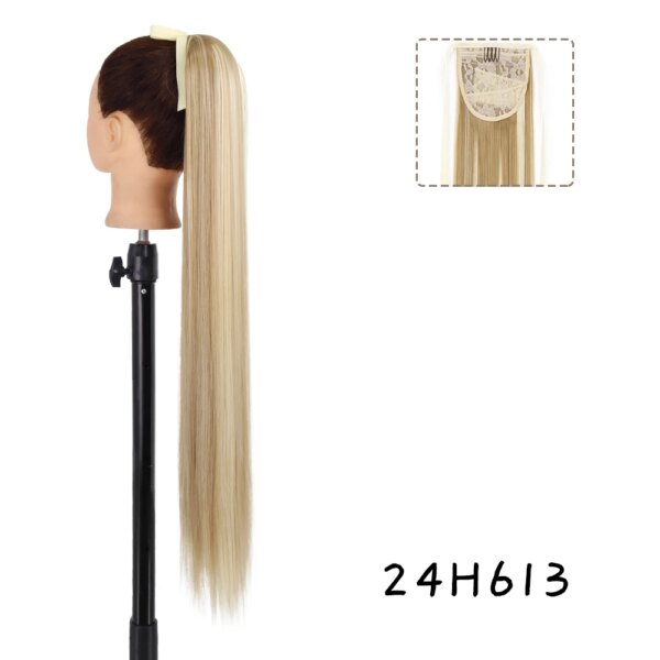 extension cheveux – queue de cheval synthétique longue bouclée