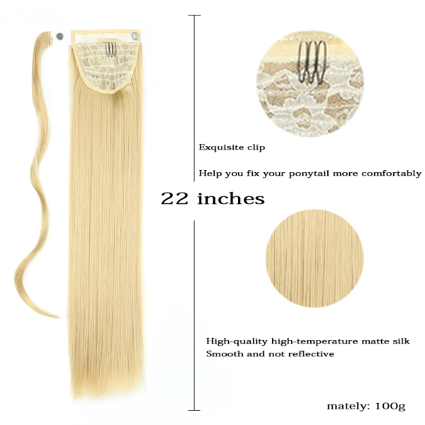 37910-80ff16.png extension cheveux synthétiques à clipser, queue de cheval longue et lisse