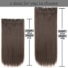 extension cheveux synthétiques lisses et longues