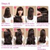 extension cheveux synthétiques de 32 pouces, postiche en Fiber