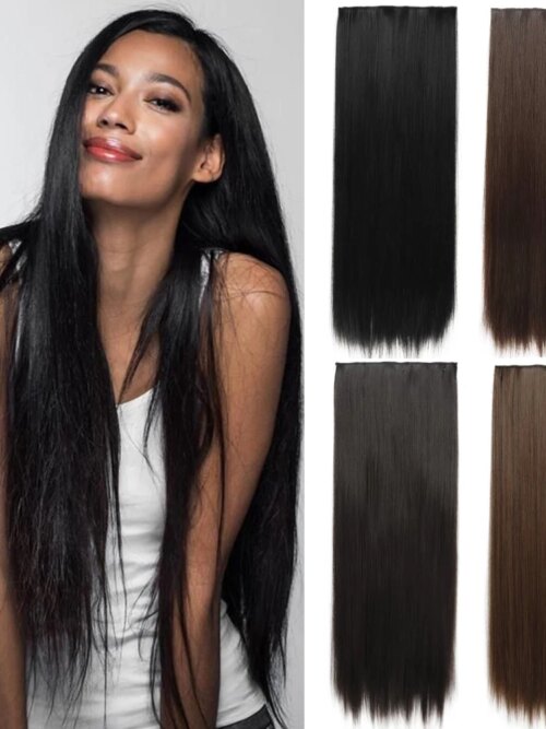 extension cheveux synthétiques de 32 pouces, postiche en Fiber