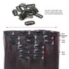 extension cheveux synthétique bouclée avec 16 Clips, Extension capillaire