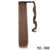 extension cheveux synthétiques à clipser, queue de cheval longue et lisse