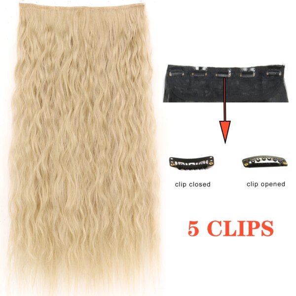 extension cheveux synthétiques lisses et longues