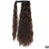 extension cheveux synthétiques à clipser, queue de cheval longue et lisse