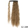 extension cheveux synthétiques à clipser, queue de cheval longue et lisse