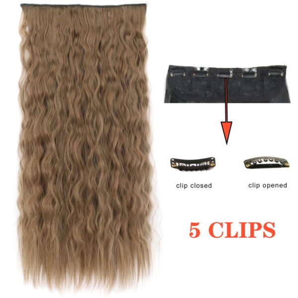 extension cheveux synthétiques lisses et longues