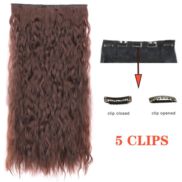 extension cheveux synthétiques lisses et longues