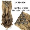extension cheveux synthétiques longues lisses, 16 Clips